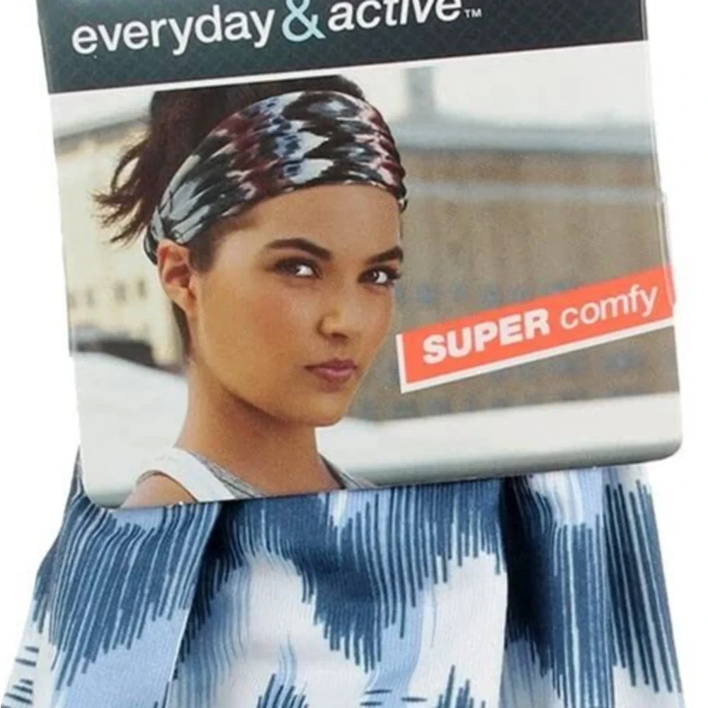 2 Pack Scunci, Everyday & Active, Printed Headwrap, Super Comfy